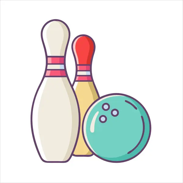 Bowling lobutları ve bir bowling topu hazır.