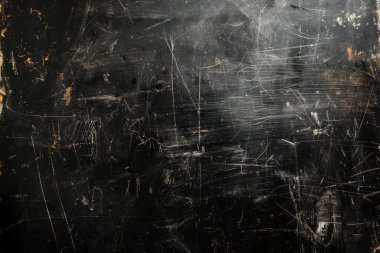  Siyah çizik eski metal ya da alçı kaplama yüzeyi. Ayrıntılı fotoğraf desenli arkaplan