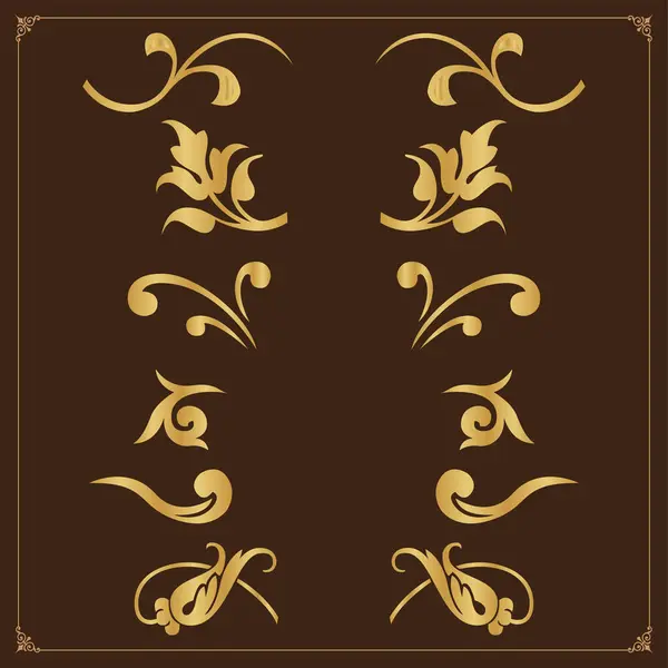 Kaligrafik tasarım elementlerinin vektör kümesi. Davetiye olarak kullanılabilir, tebrikler.