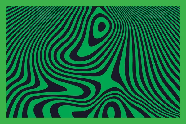 Soyut dalgalı arka plan. Optik illüzyonlu çizgili vektör çizimi