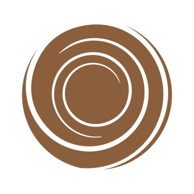 Grafik ve web tasarımı için beyaz arkaplan üzerindeki soyut spiral simge.
