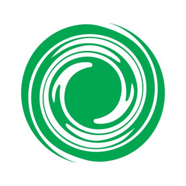 Kasırga logosu sembolü, soyut ikon vektör çizimi