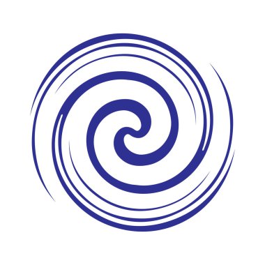 Kasırga logosu sembolü, soyut ikon vektör çizimi