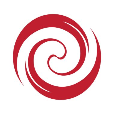 Grafik ve web tasarımı için beyaz arkaplan üzerindeki soyut spiral simge