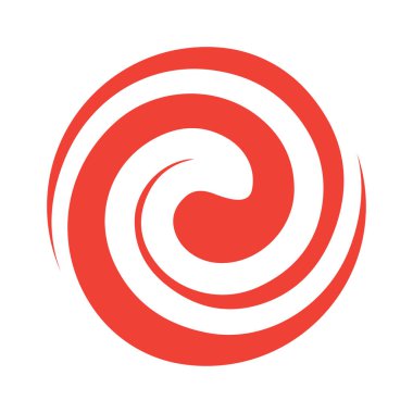 Grafik ve web tasarımı için beyaz arkaplan üzerindeki soyut spiral simge