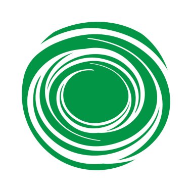 Grafik ve web tasarımı için beyaz arkaplan üzerindeki soyut spiral simge