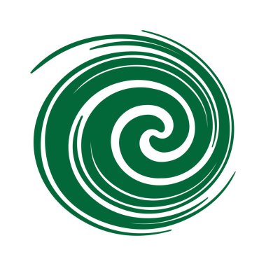 Grafik ve web tasarımı için beyaz arkaplan üzerindeki soyut spiral simge