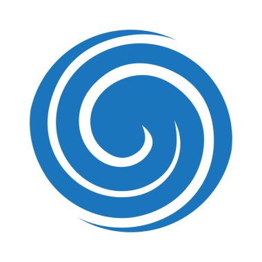 Grafik ve web tasarımı için beyaz arkaplan üzerindeki soyut spiral simge