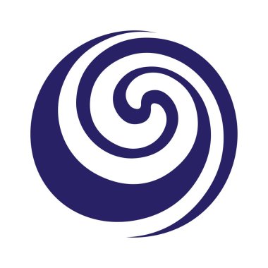 Grafik ve web tasarımı için beyaz arkaplan üzerindeki soyut spiral simge