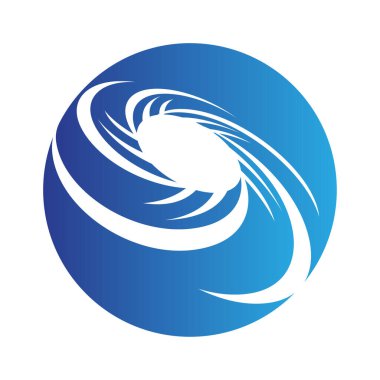 Grafik ve web tasarımı için beyaz arkaplan üzerindeki soyut spiral simge