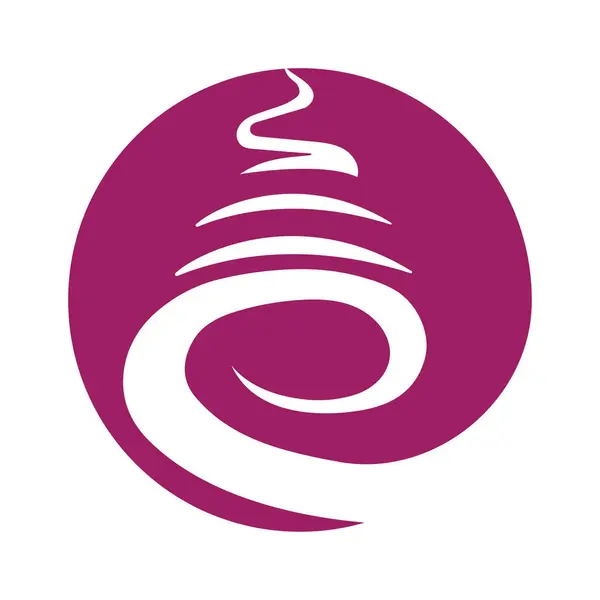 Grafik ve web tasarımı için beyaz arkaplan üzerindeki soyut spiral simge.