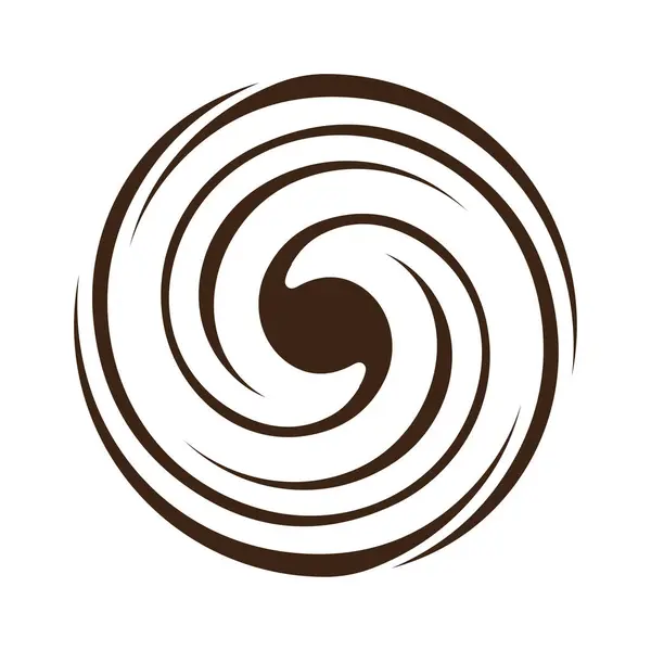 Grafik ve web tasarımı için beyaz arkaplan üzerindeki soyut spiral simge.