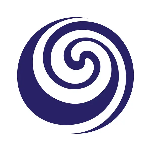 Grafik ve web tasarımı için beyaz arkaplan üzerindeki soyut spiral simge