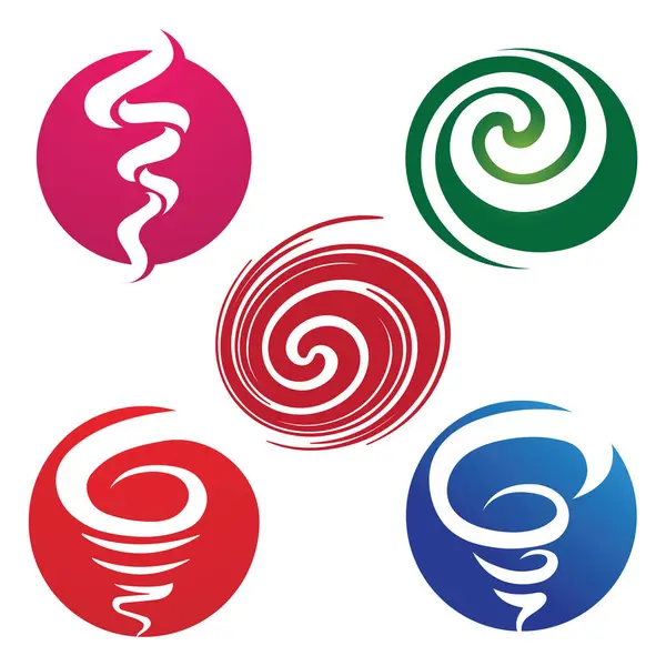 spiral kasırga logo sembolü illüstrasyonunu şekillendirir