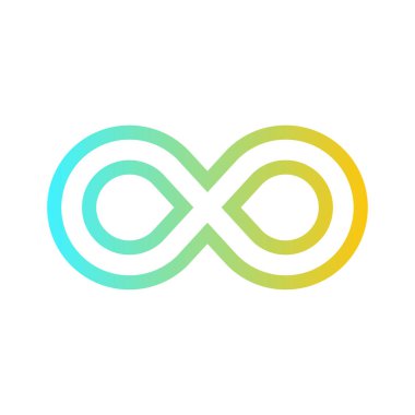 Sonsuzluk logosu ve sembol şablonu vektör illüstrasyonu