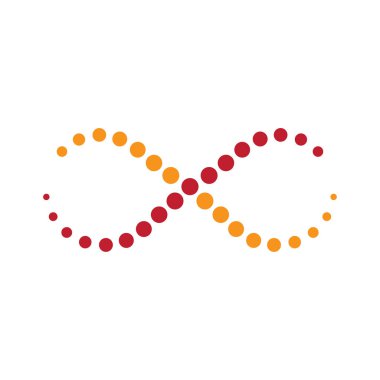 Sonsuzluk işareti simgesi. Vektör çizimi. Düz tasarım 10 birim