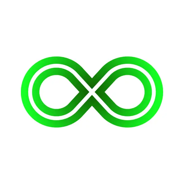 Sonsuzluk işareti simgesi. Vektör çizimi. Düz tasarım 10 birim
