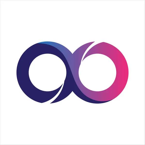 Sonsuzluk sembolü vektör illüstrasyonu. Düz tasarım biçimi.
