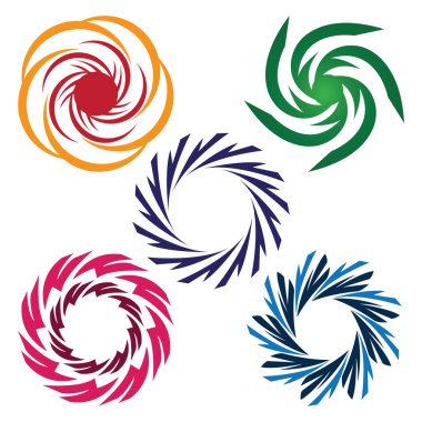 Kasırga logo sembolü illüstrasyonunu şekillendiriyor