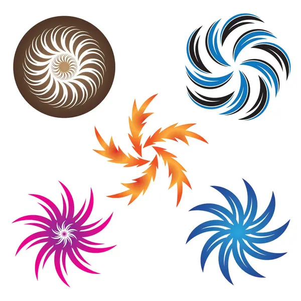 Girdap logo sembolü illüstrasyonunu şekillendirir