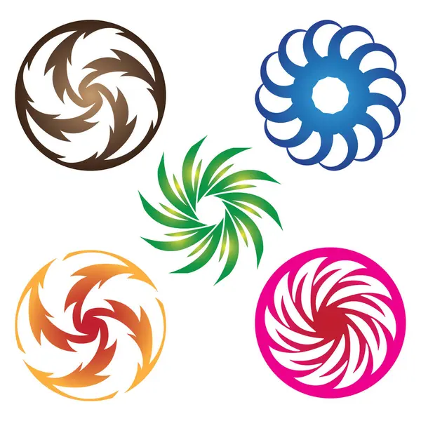 Girdap logo sembolü illüstrasyonunu şekillendirir