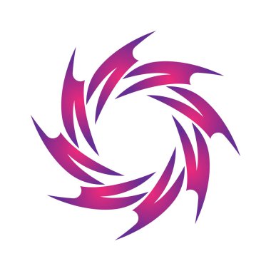 Soyut çember simgesi. Girdap logosu. Girdap logosu. Girdap logosu