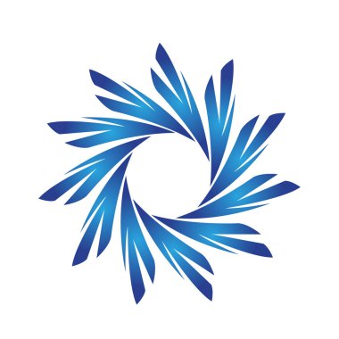 Grafik ve web tasarımı için beyaz arkaplan üzerindeki soyut spiral simge