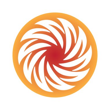 Grafik ve web tasarımı için beyaz arkaplan üzerindeki soyut spiral simge