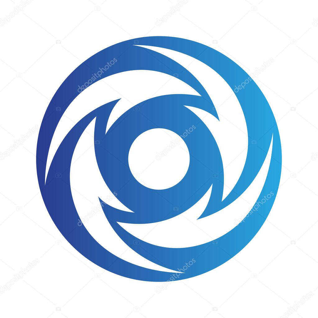 Hurricane logo Vector illustration