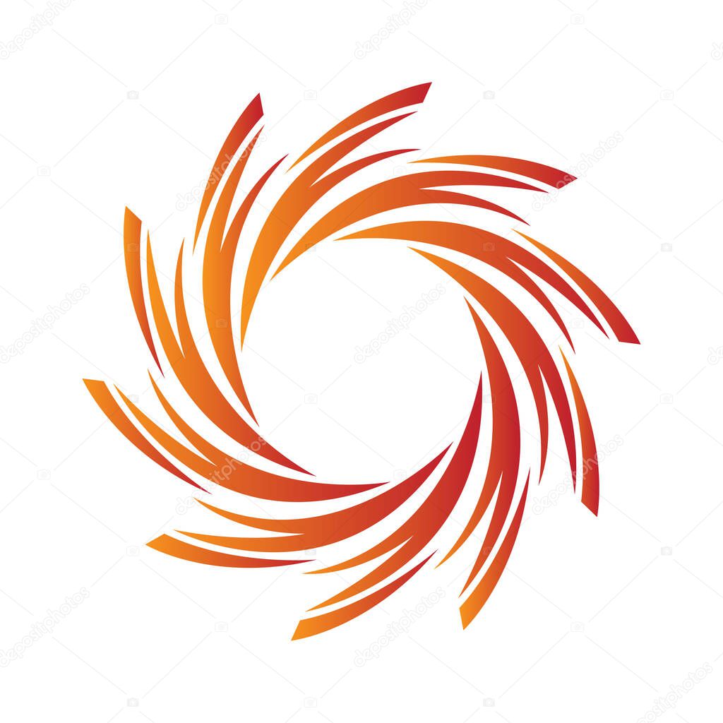 Hurricane logo Vector illustration