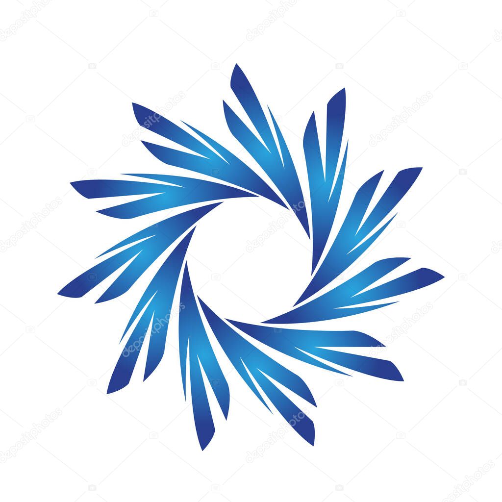Abstract spiral icon on white background for graphic and web design