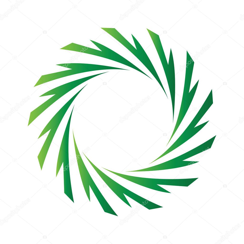 Abstract spiral icon on white background for graphic and web design