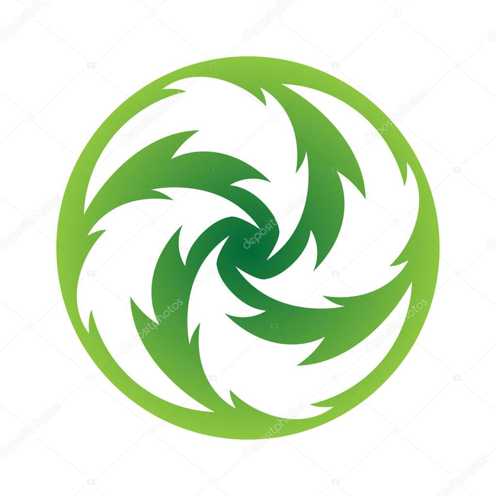 Abstract spiral icon on white background for graphic and web design