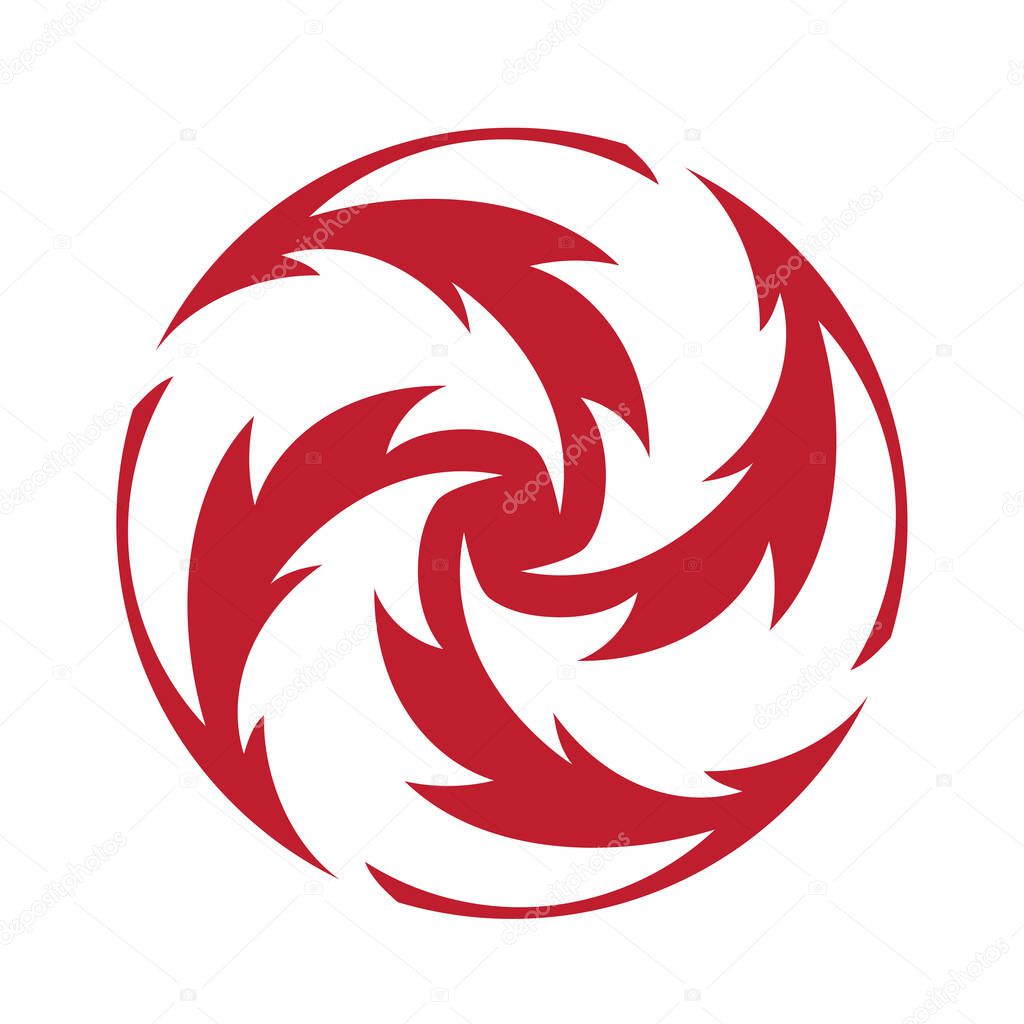 Abstract spiral icon on white background for graphic and web design