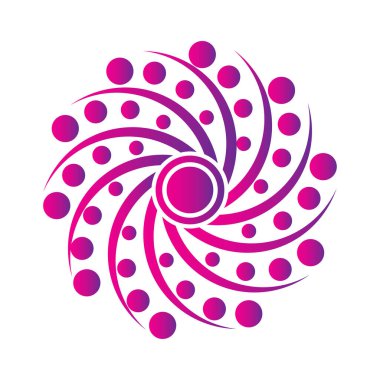 Soyut spiral logo tasarım şablonu