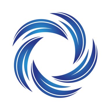 Soyut spiral logo tasarım şablonu. Soyut spiral logo tasarımının vektör çizimi