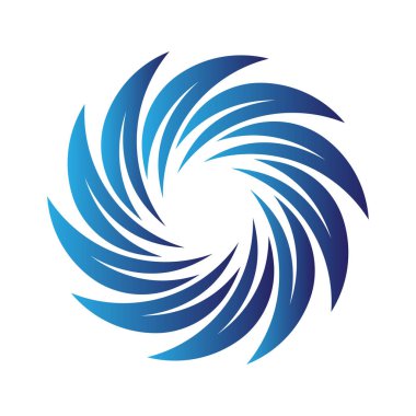 Soyut spiral logo tasarım şablonu. Soyut spiral logo tasarımının vektör çizimi