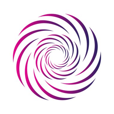 Soyut spiral logo tasarım şablonu. Soyut spiral logo tasarımının vektör çizimi