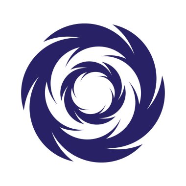 Hurricae girdap logo taşıyıcı illüstrasyonu