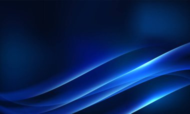 Enerji hatları, karanlıkta parlayan dalgalar, vektör soyut arkaplan. Vektör teknolojisi şablonu