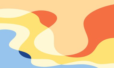 soyut arkaplan dalgalı çizgiler ve turuncu ve sarı renkli noktalar