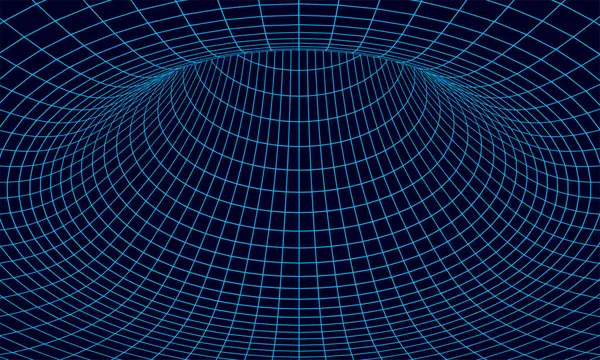 Solucan deliği geçidinde ağ yapısı olan 3 boyutlu vektör dokusu
