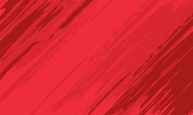 Fırça darbeleriyle kırmızı soyut arka plan. Grunge dokusu. Vektör illüstrasyonu