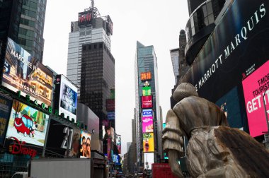 New York Şehri - 8 Ağustos 2018. İnsansız Times Meydanı 'nın resmi