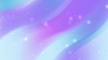 Beyaz kıvılcımlı mor ve mavi bir arka plan. Arka planlar, sunumlar, dijital tasarımlar ve ekran koruyucu için uygun. 4K döngü arkaplan canlandırması.