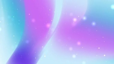 Açık mavi ve mor renkli ve parlak beyaz tozlu bir arka plan. Dijital tasarım projeleri ya da rüya gibi görseller yaratmak için ideal. 4K döngü arkaplan canlandırması.