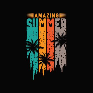 İnanılmaz Summer Retro tişört tasarımı