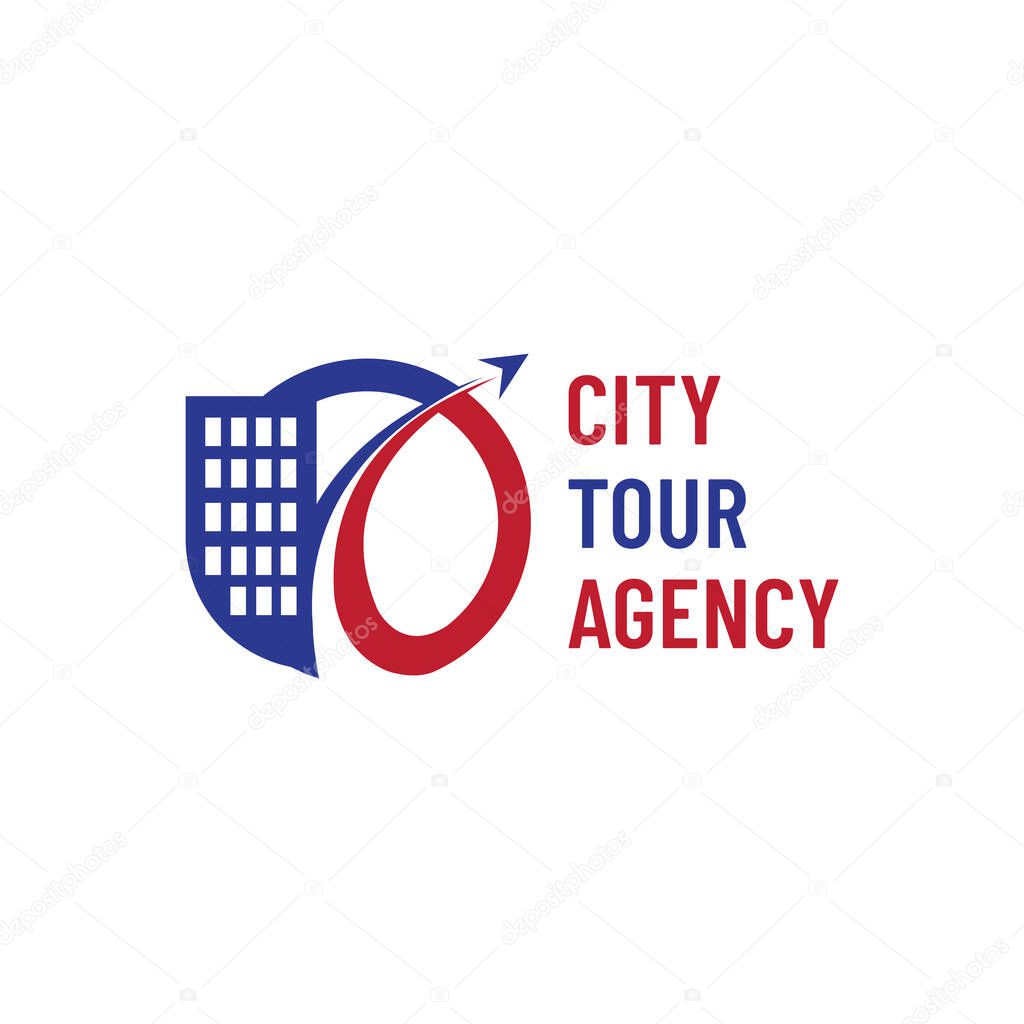 City Tour Agency Logo. World Trip Logo. Travel Logo