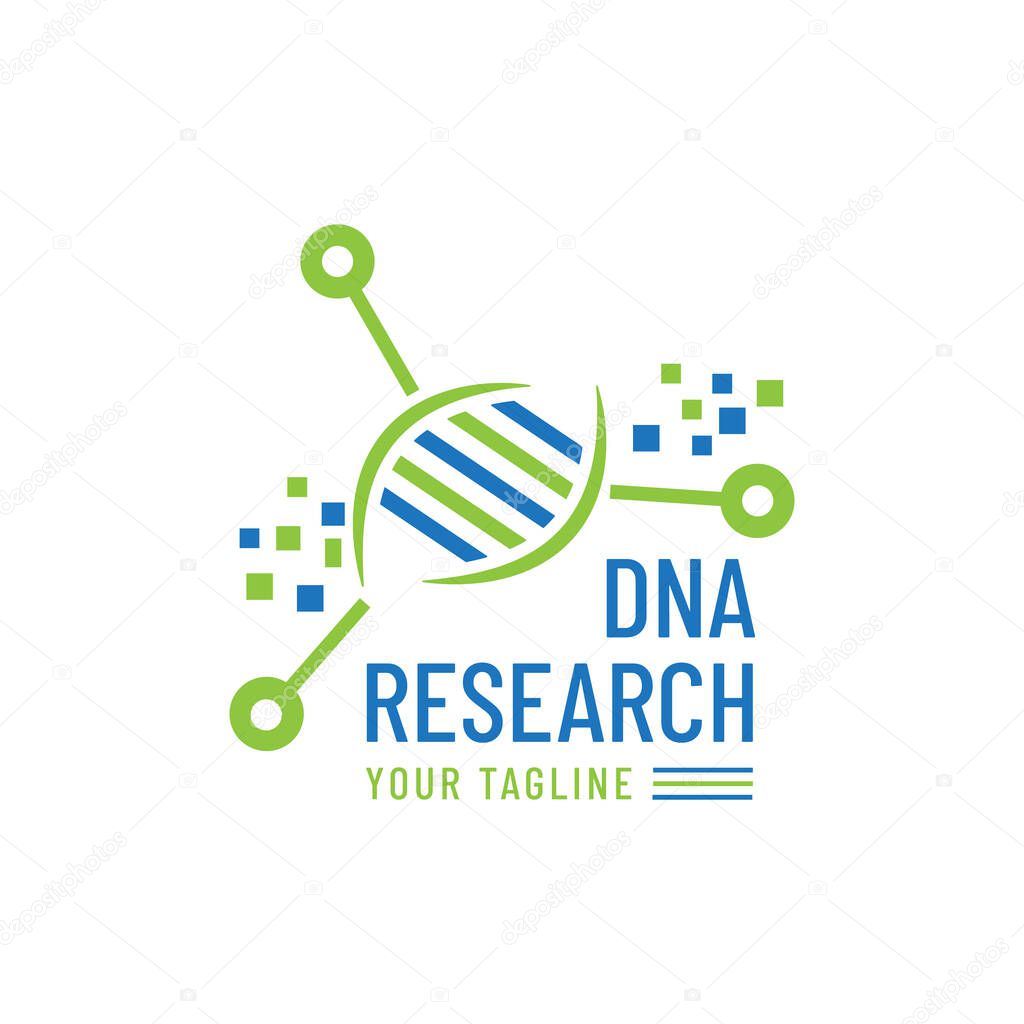 DNA research logo element. DNA chain icon .DNA repair logo .DNA logo