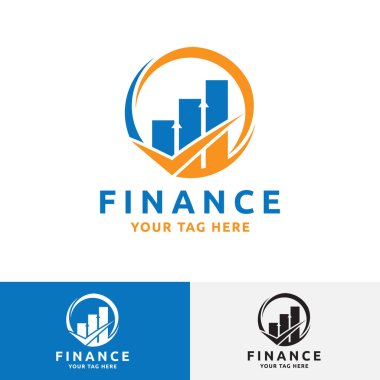 Finans ve İş Büyütme Logosu. Büyüme Çizelgesi Logo Tasarımı. Pazarlama Logosu